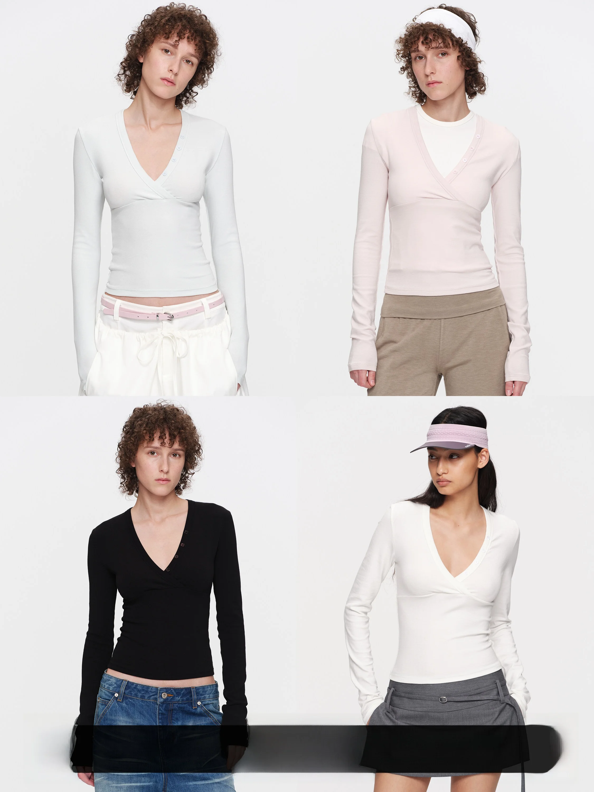 SMIIILE Women's Slim Fit Short Cross V-Neck T-Shirt Fashionable Base Layer Shirt Spring Commute Style Long Sleeve Cotton Blend
SMIIILE Women's Slim Fit Short Cross V-Neck T-Shirt Fashionable Base Layer Shirt Spring Commute Style Long Sleeve Cotton Blend