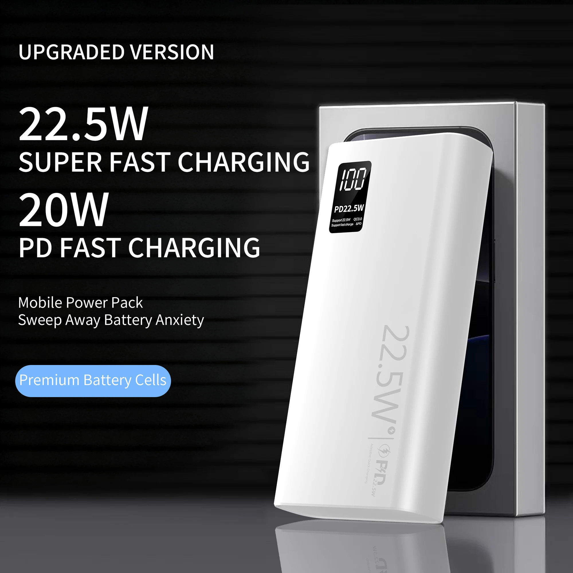 FUNNY PANDA 20000mAh Power Bank 22.5W PD Super Fast Charging Two-Way Fast Charge Smart Digital Display Airplane Approved Large Capacity Portable Charger USB C Compatible with iPhone Samsung Android Phone Tablet
FUNNY PANDA 20000mAh Power Bank 22.5W PD Super Fast Charging Two-Way Fast Charge Smart Digital Display Airplane Approved Large Capacity Portable Charger USB C Compatible with iPhone Samsung Android Phone Tablet