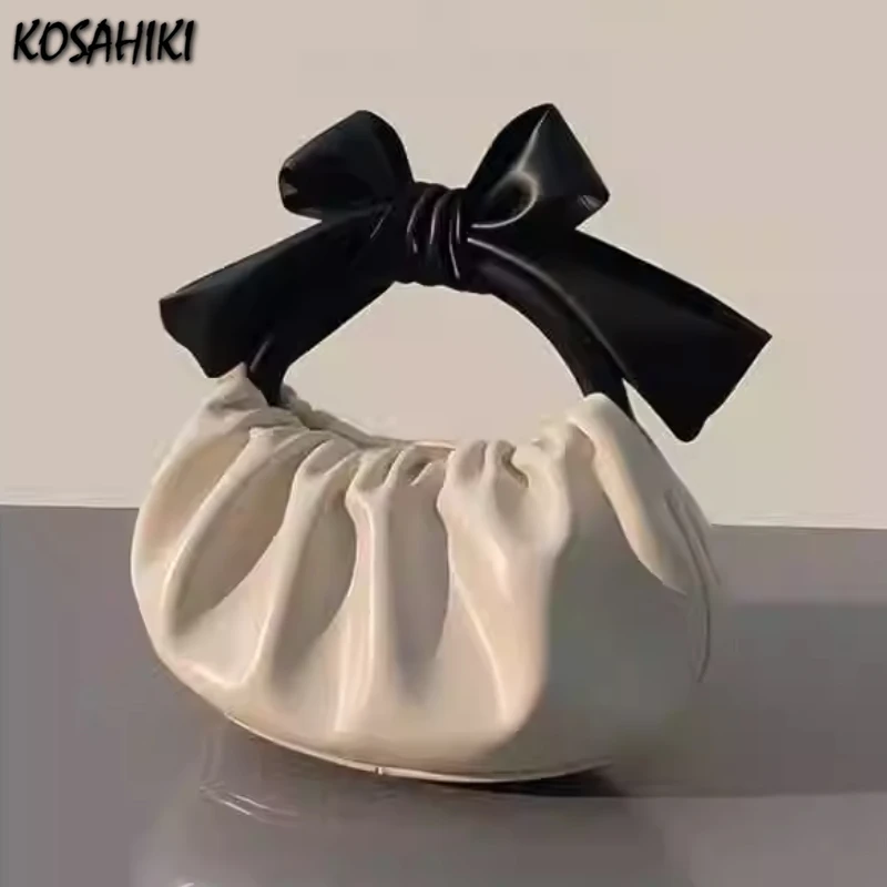 Top-Handle Bags for Women Fashion Pleated Chic Bow Purses and Handbags Y2k Aesthetic Fairy Elegant Office Lady Clutches Trendy
Top-Handle Bags for Women Fashion Pleated Chic Bow Purses and Handbags Y2k Aesthetic Fairy Elegant Office Lady Clutches Trendy