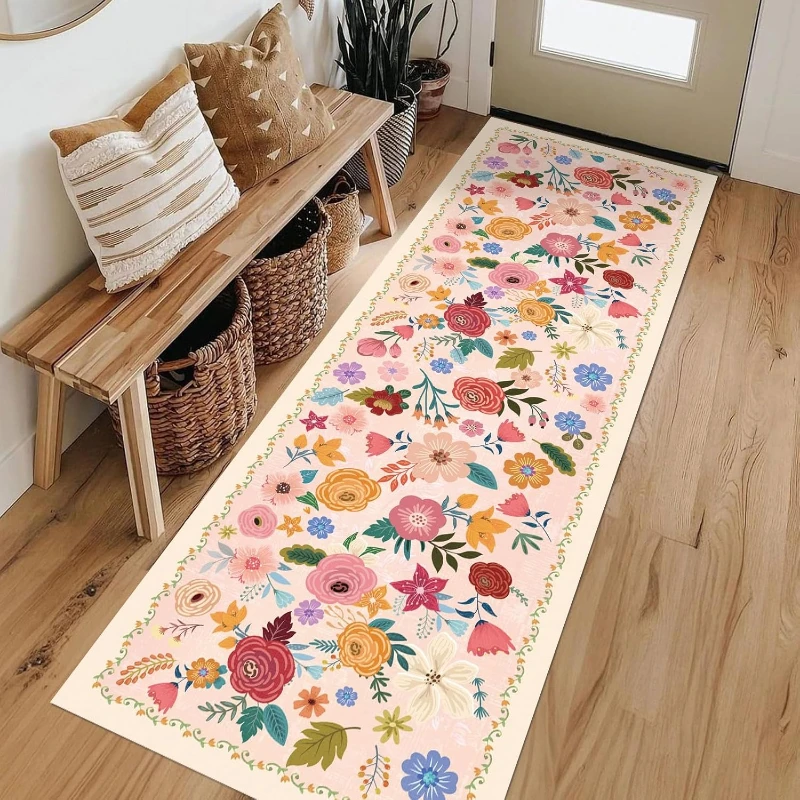 Ковры в богемном стиле для гостиной с цветочным узором, декор для спальни, толстый моющийся напольный коврик для гостиной, пушистый мягкий коврик для учебы 
Ковры в богемном стиле для гостиной с цветочным узором, декор для спальни, толстый моющийся напольный коврик для гостиной, пушистый мягкий коврик для учебы