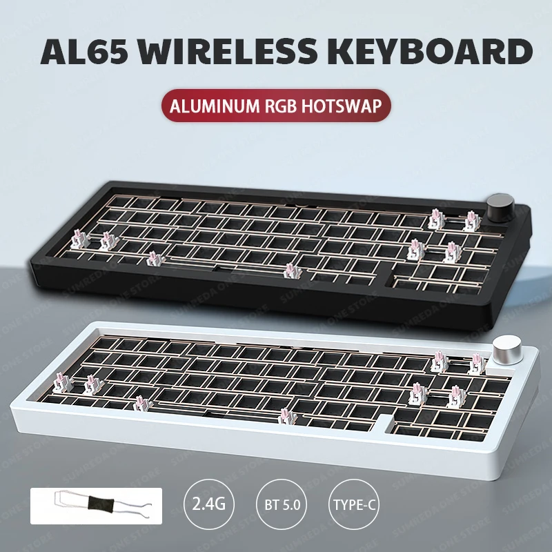 Black Snake AL65 Mini Wireless Aluminum Custom Mechanical Keyboard Kit 2.4G Bluetooth Wired Gaming Keyboard RGB Hotswap Keyboard
Black Snake AL65 Mini Wireless Aluminum Custom Mechanical Keyboard Kit 2.4G Bluetooth Wired Gaming Keyboard RGB Hotswap Keyboard