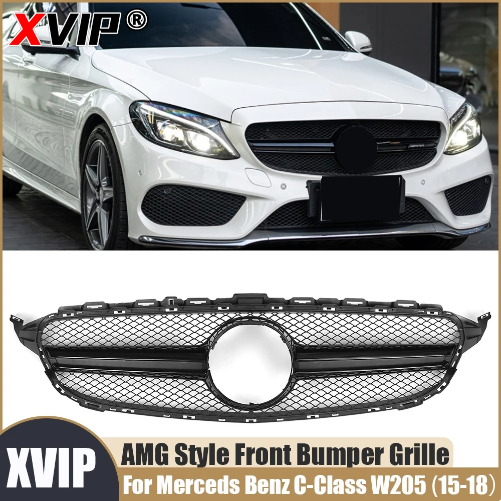 Передняя верхняя решетка XVIP AMG Style, черная решетка для Mercedes Benz C-Class W205 2015-2018 C43 C180 C200 C250 C300 C350 C400 C450
Передняя верхняя решетка XVIP AMG Style, черная решетка для Mercedes Benz C-Class W205 2015-2018 C43 C180 C200 C250 C300 C350 C400 C450
