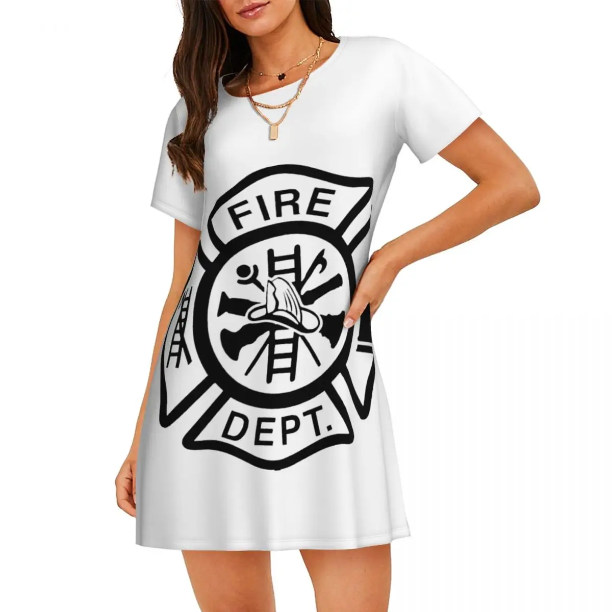 Custom Black Fires Rescue Firefighter Short Sleeves Nightdress Sleeping Womens Sleepshirts Dress Women Short Sleeve Nightgowns
Custom Black Fires Rescue Firefighter Short Sleeves Nightdress Sleeping Womens Sleepshirts Dress Women Short Sleeve Nightgowns