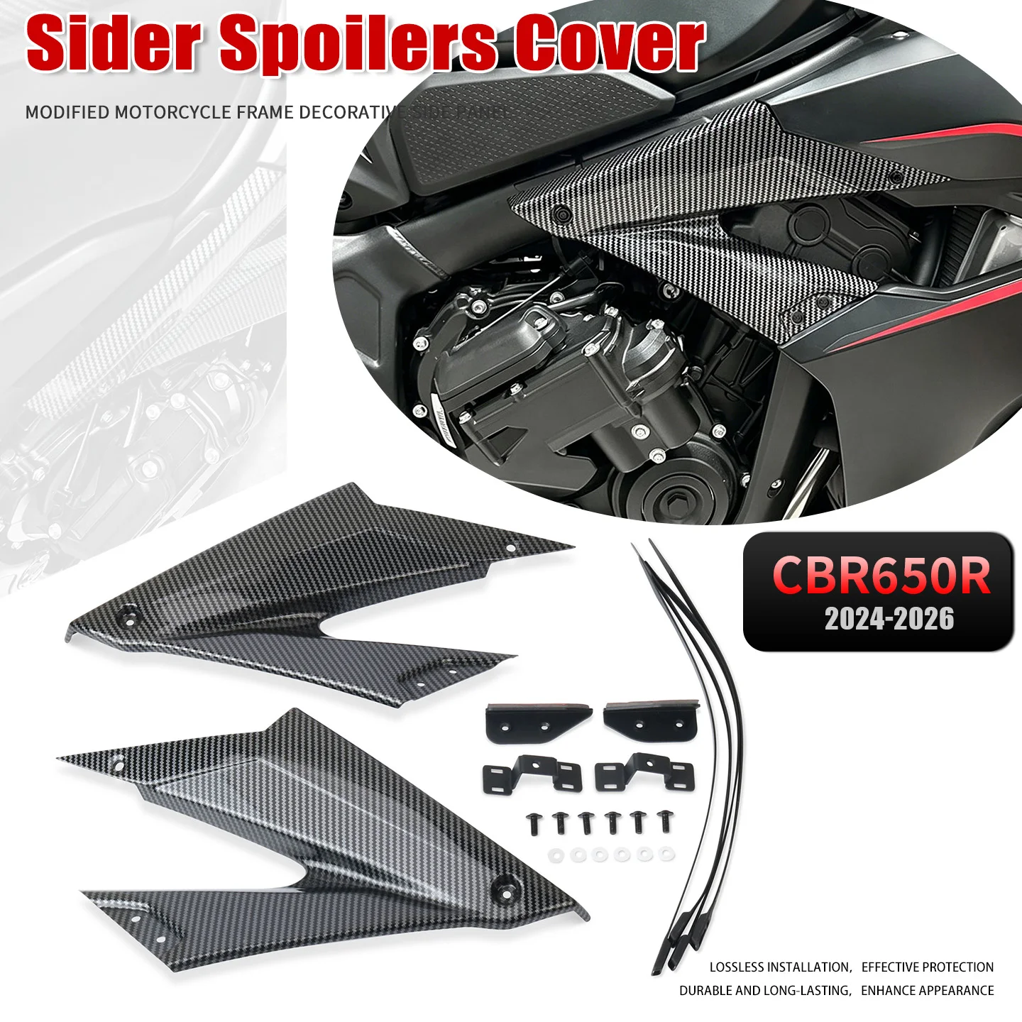 For CBR650R E-CLUTCH 24-26 Motorcycle Accessories Frame Spoilers Side Cover Protection Panel Trim Fairing Cowl Side Gas Guard
For CBR650R E-CLUTCH 24-26 Motorcycle Accessories Frame Spoilers Side Cover Protection Panel Trim Fairing Cowl Side Gas Guard
