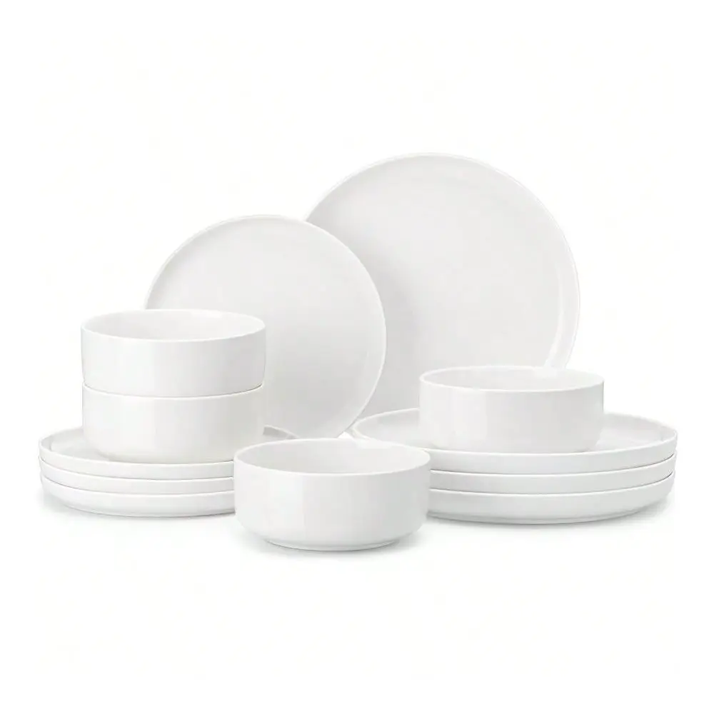And Bowls Sets, 12 Pieces Porcelain Dinnerware Sets Dishware Sets Chip Resistant Ceramic Dish Set Dining Dinner Ware Service Fo
And Bowls Sets, 12 Pieces Porcelain Dinnerware Sets Dishware Sets Chip Resistant Ceramic Dish Set Dining Dinner Ware Service Fo