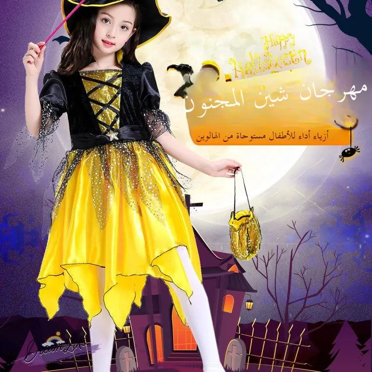 Princess Dress up Halloween Pumpkin Costume Children's Magic Skirt Performance Clothes Witch Role Play Cotton Traditional Chi...
Princess Dress up Halloween Pumpkin Costume Children's Magic Skirt Performance Clothes Witch Role Play Cotton Traditional Chi...