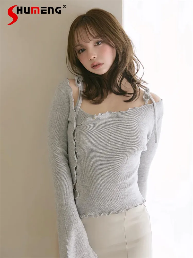 2026 Spring New Women's Slim Fit Sweet Knitted Vest Cardigan 2-Piece Set Hot Girls Sexy Clothing Lady Daily Casual Sweaters
2026 Spring New Women's Slim Fit Sweet Knitted Vest Cardigan 2-Piece Set Hot Girls Sexy Clothing Lady Daily Casual Sweaters