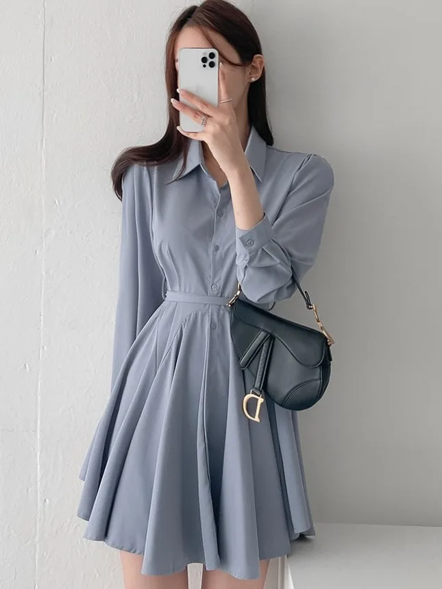 Ele Spring Plaid ort Skirt Dr Women's Waist-Cinching Long Sve Turn-down Collar Single Button Closure Midi Dr
Ele Spring Plaid ort Skirt Dr Women's Waist-Cinching Long Sve Turn-down Collar Single Button Closure Midi Dr