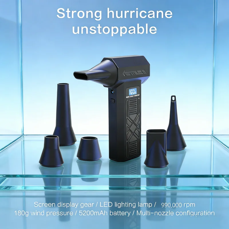 990000RPM Powerful Air Blower Electric Turbo Fan Multi-Purpose Rechargeable Blower Brushless Motor Car Air Gun Air Duster Tools
990000RPM Powerful Air Blower Electric Turbo Fan Multi-Purpose Rechargeable Blower Brushless Motor Car Air Gun Air Duster Tools