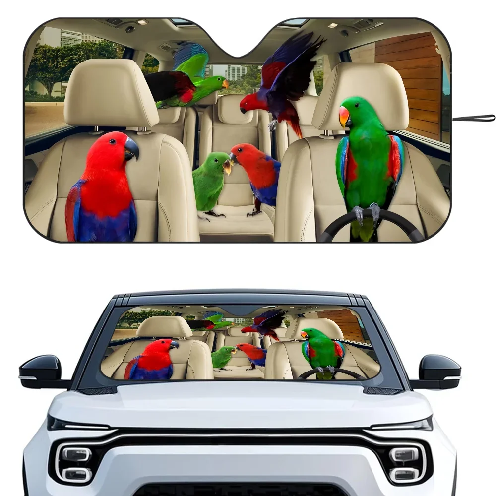 Parrot Animal Driving Car SunSha Heat-insulating Aluminum Film Windshield Sunshas UV Rays Blocks Car Sun Visor Protector
Parrot Animal Driving Car SunSha Heat-insulating Aluminum Film Windshield Sunshas UV Rays Blocks Car Sun Visor Protector