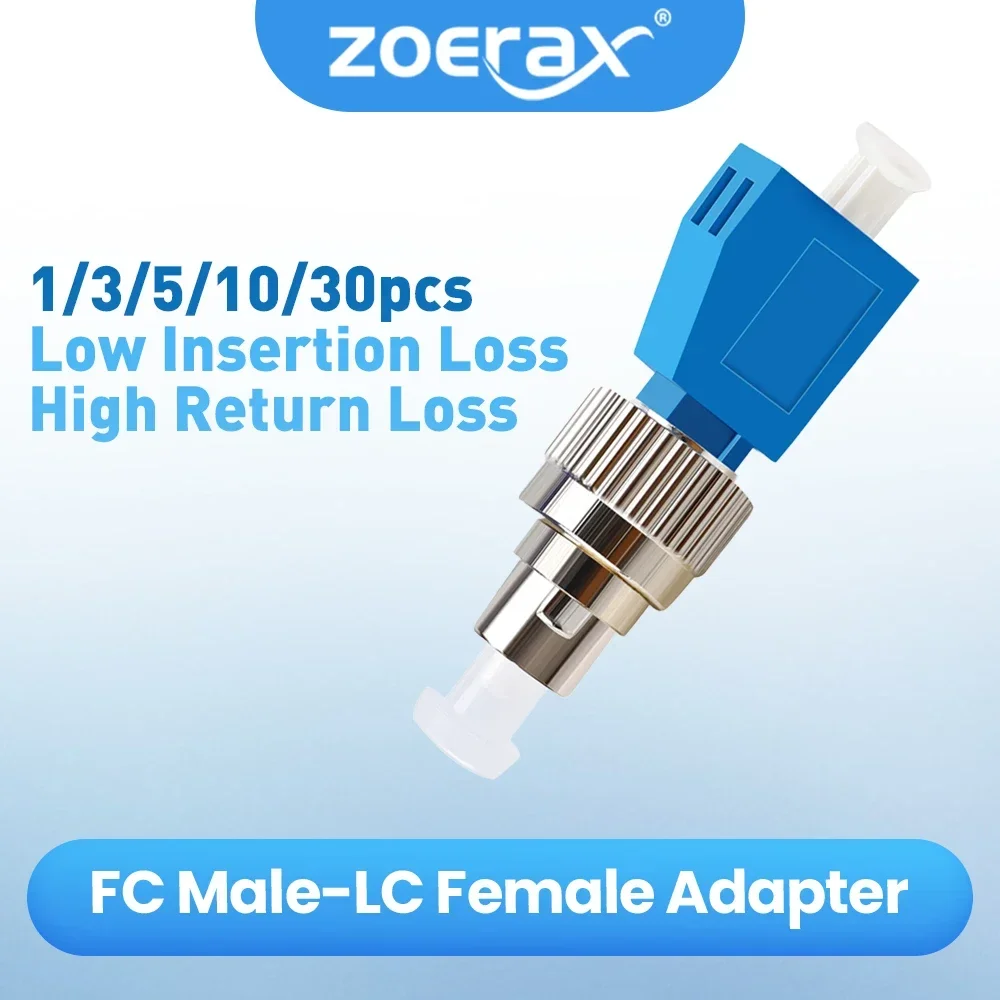 ZoeRax FC UPC Male to LC UPC Female Hybrid Fiber Adapter Single Mode Optical Connector for FTTH VFL Red
ZoeRax FC UPC Male to LC UPC Female Hybrid Fiber Adapter Single Mode Optical Connector for FTTH VFL Red