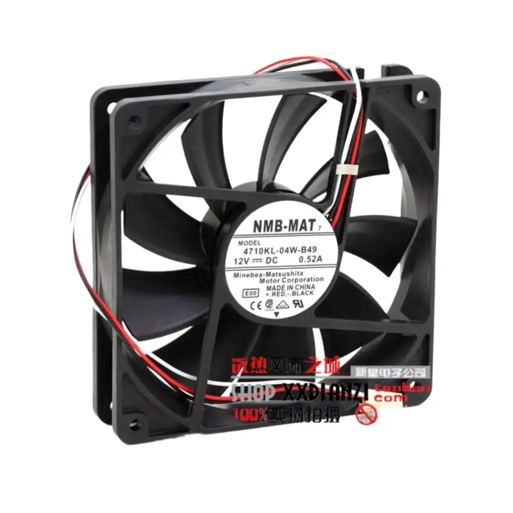 for NMB 120mm 4710KL-04W-B49 12025 12CM 0.52A 12V Chassis Cooling Fan, High Airflow for Servers & Industrial Use
for NMB 120mm 4710KL-04W-B49 12025 12CM 0.52A 12V Chassis Cooling Fan, High Airflow for Servers & Industrial Use
