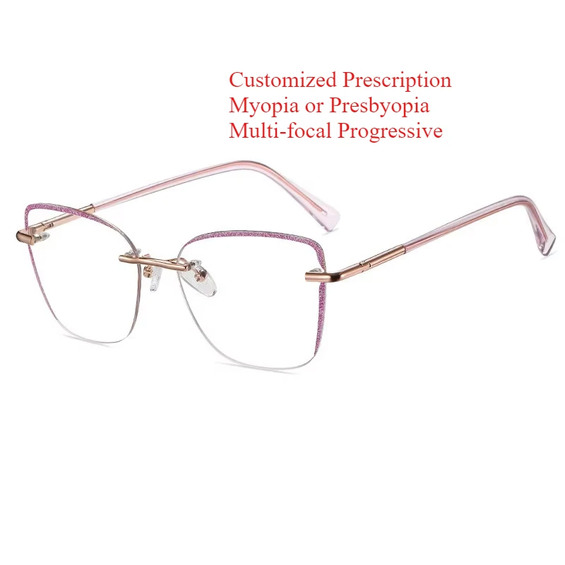 Customized Prescription Glasses Women Rimless Multi-Focal Progressive Photochromic Anti-Blue Light Myopia Hyperopia Eyeglasses
Customized Prescription Glasses Women Rimless Multi-Focal Progressive Photochromic Anti-Blue Light Myopia Hyperopia Eyeglasses