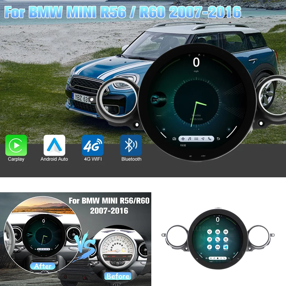 Android15 256GB Wireless Carplay Android Auto For BMW Mini Cooper R56 R60 2006-2016 Old to New GPS Stereo Multimedia Player
Android15 256GB Wireless Carplay Android Auto For BMW Mini Cooper R56 R60 2006-2016 Old to New GPS Stereo Multimedia Player
