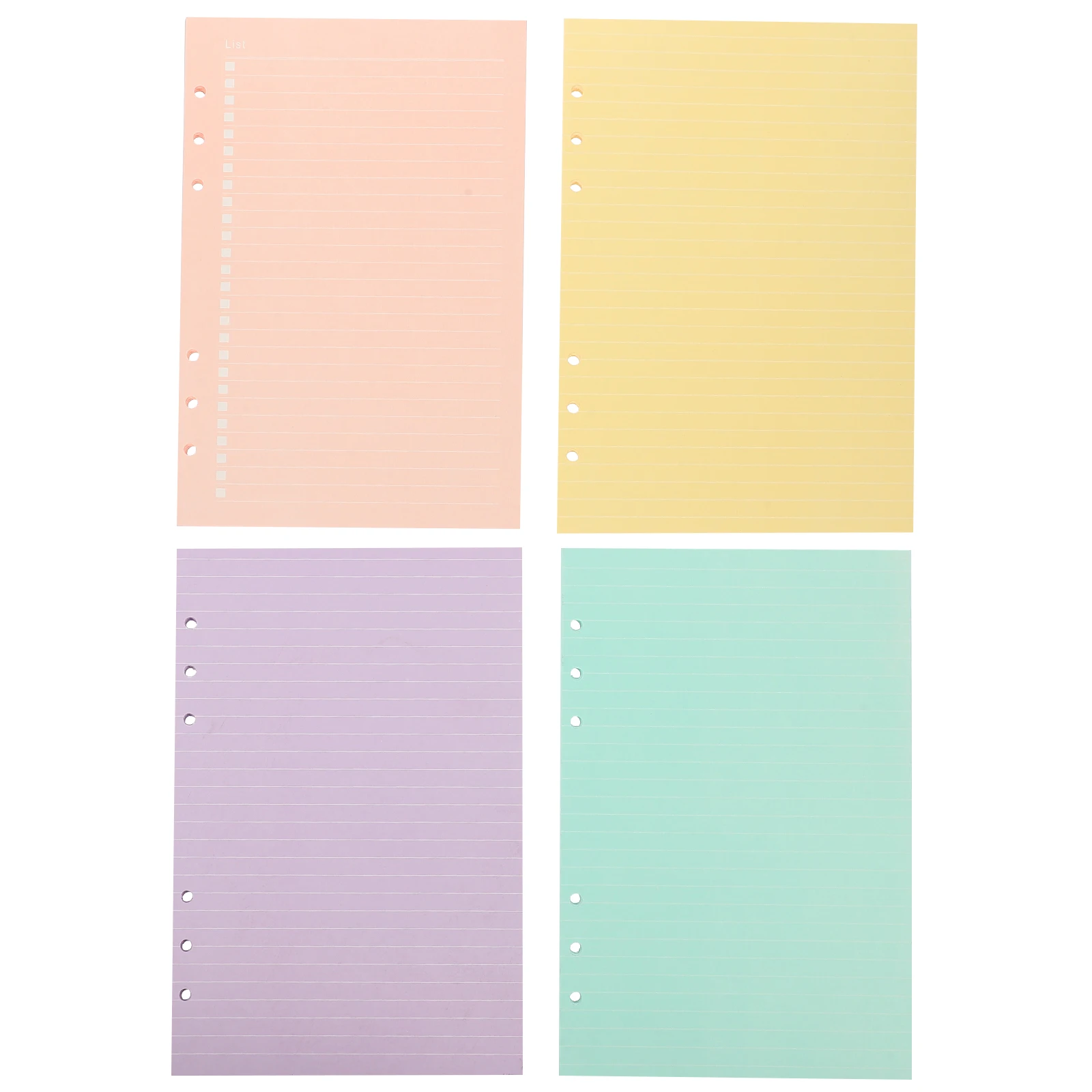160 Sheets Colorful Filler Paper A5 6 Hole Loose Leaf Notebook Grid Refills Green Yellow Lined Pages Binder Inserts
160 Sheets Colorful Filler Paper A5 6 Hole Loose Leaf Notebook Grid Refills Green Yellow Lined Pages Binder Inserts