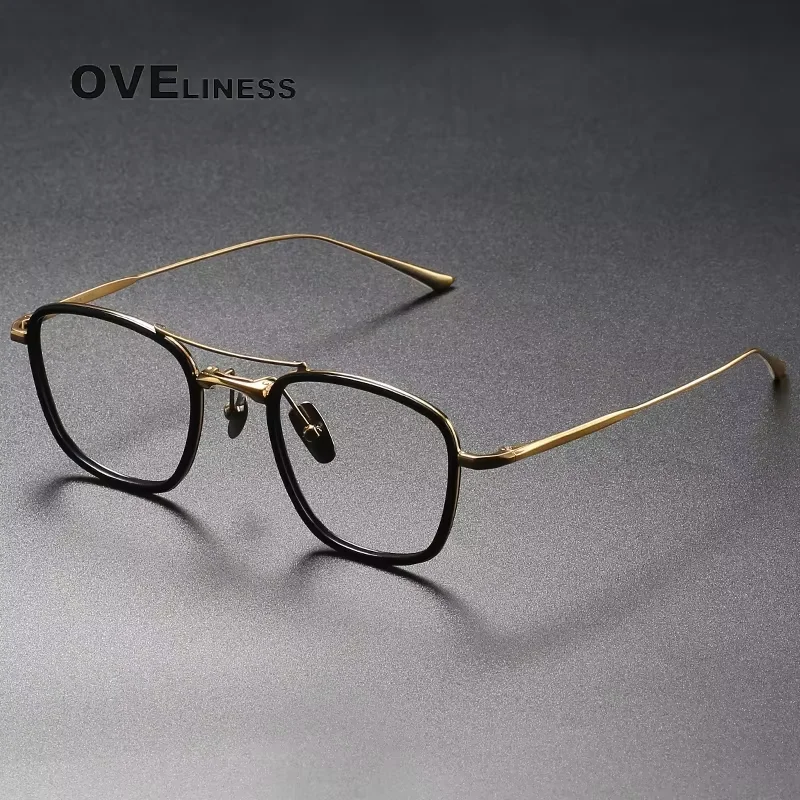 Acetate Titanium Glasses Frame Men Vintage Square Eyeglasses frames Women Spectacles Eyewear
Acetate Titanium Glasses Frame Men Vintage Square Eyeglasses frames Women Spectacles Eyewear