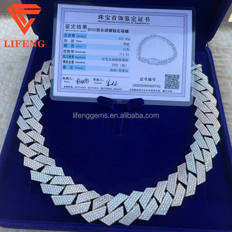 High Quality HIP-HOP 925 Sterling Silver Diamond 20mm 4row Tow Tone Color Ready To Ship Moissanite Cuban Chain For Men
High Quality HIP-HOP 925 Sterling Silver Diamond 20mm 4row Tow Tone Color Ready To Ship Moissanite Cuban Chain For Men
