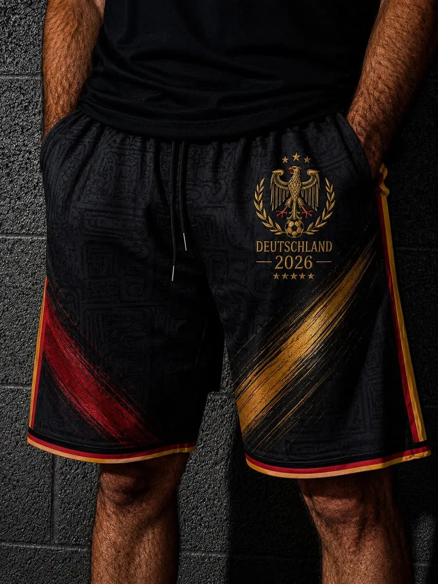 NEW Men 2026 Football Fan Shorts Black All Over 3D Print German Soccer Training Shorts Breathable Loose Sport Shorts
NEW Men 2026 Football Fan Shorts Black All Over 3D Print German Soccer Training Shorts Breathable Loose Sport Shorts