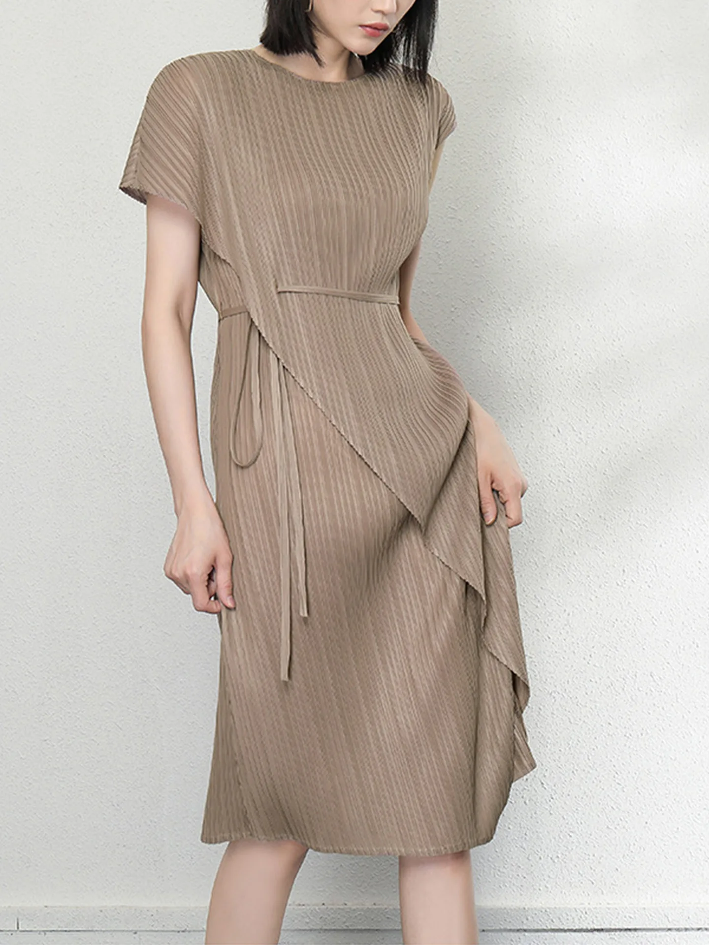 Miyake Pleated Solid Color Dress 2025 Summer New Temperament Senior Sense of High-end Irregular Skirt
Miyake Pleated Solid Color Dress 2025 Summer New Temperament Senior Sense of High-end Irregular Skirt