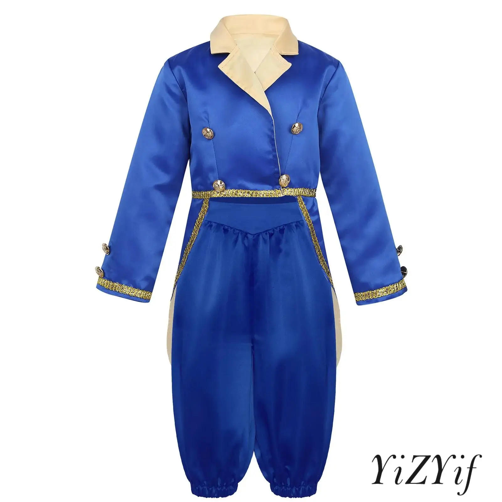 Kids Boys 2Pcs Prince Costume Long Sleeves Turn-Down Collar Tuxedo Jacket Tailcoat And Solid Color Elastic Band Pants Set
Kids Boys 2Pcs Prince Costume Long Sleeves Turn-Down Collar Tuxedo Jacket Tailcoat And Solid Color Elastic Band Pants Set