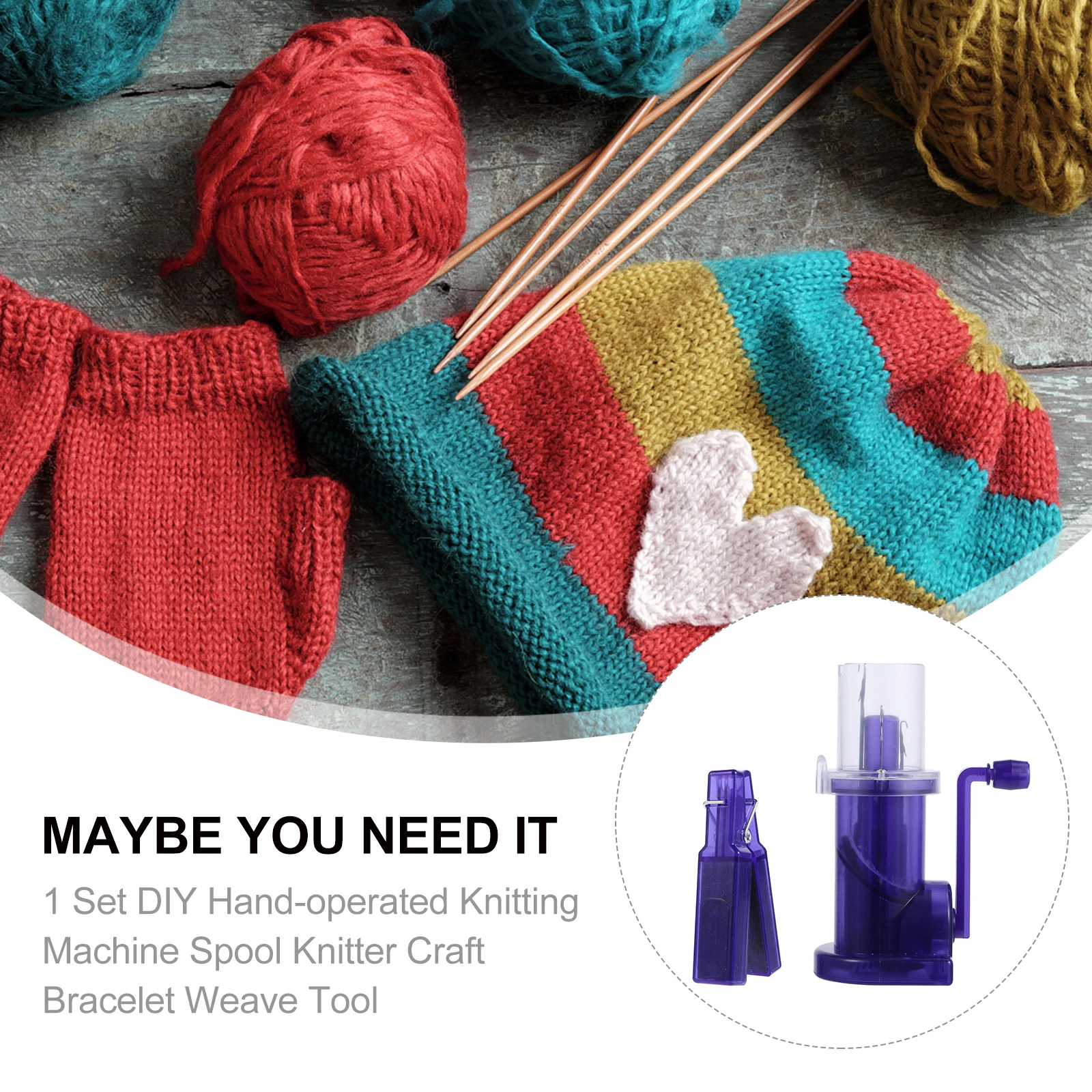 Hand Knitting Machine Durable Plastic DIY Tool Yarn Winder Bracelet Maker Spiral Loop Fishtail Knot Household Cord
Hand Knitting Machine Durable Plastic DIY Tool Yarn Winder Bracelet Maker Spiral Loop Fishtail Knot Household Cord