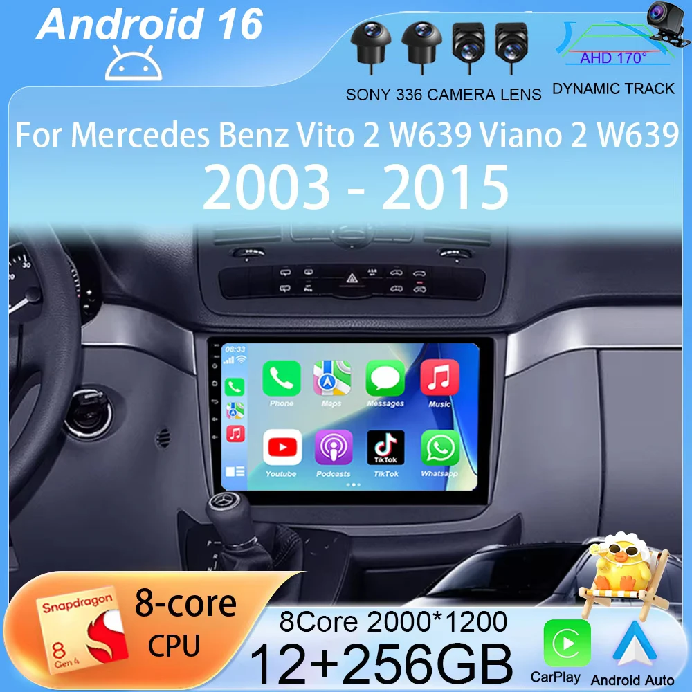 Android 16 Auto Car Radio For Mercedes-Benz Vito 2 W639 Viano 2 W639 2003-2015 GPS Navigation DSP Multimedia Video Player Stereo
Android 16 Auto Car Radio For Mercedes-Benz Vito 2 W639 Viano 2 W639 2003-2015 GPS Navigation DSP Multimedia Video Player Stereo