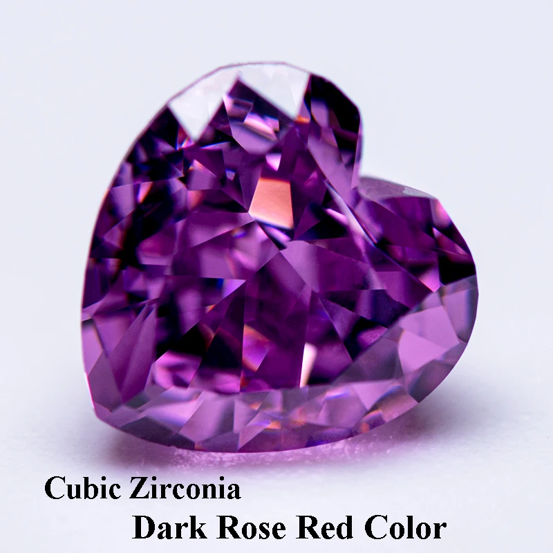 Cubic Zirconia Crushed Ice Cut Dark Rose Red Color Heart Shape Charms Beads for Diy Jewelry Making Ring Materials No Certificate
Cubic Zirconia Crushed Ice Cut Dark Rose Red Color Heart Shape Charms Beads for Diy Jewelry Making Ring Materials No Certificate