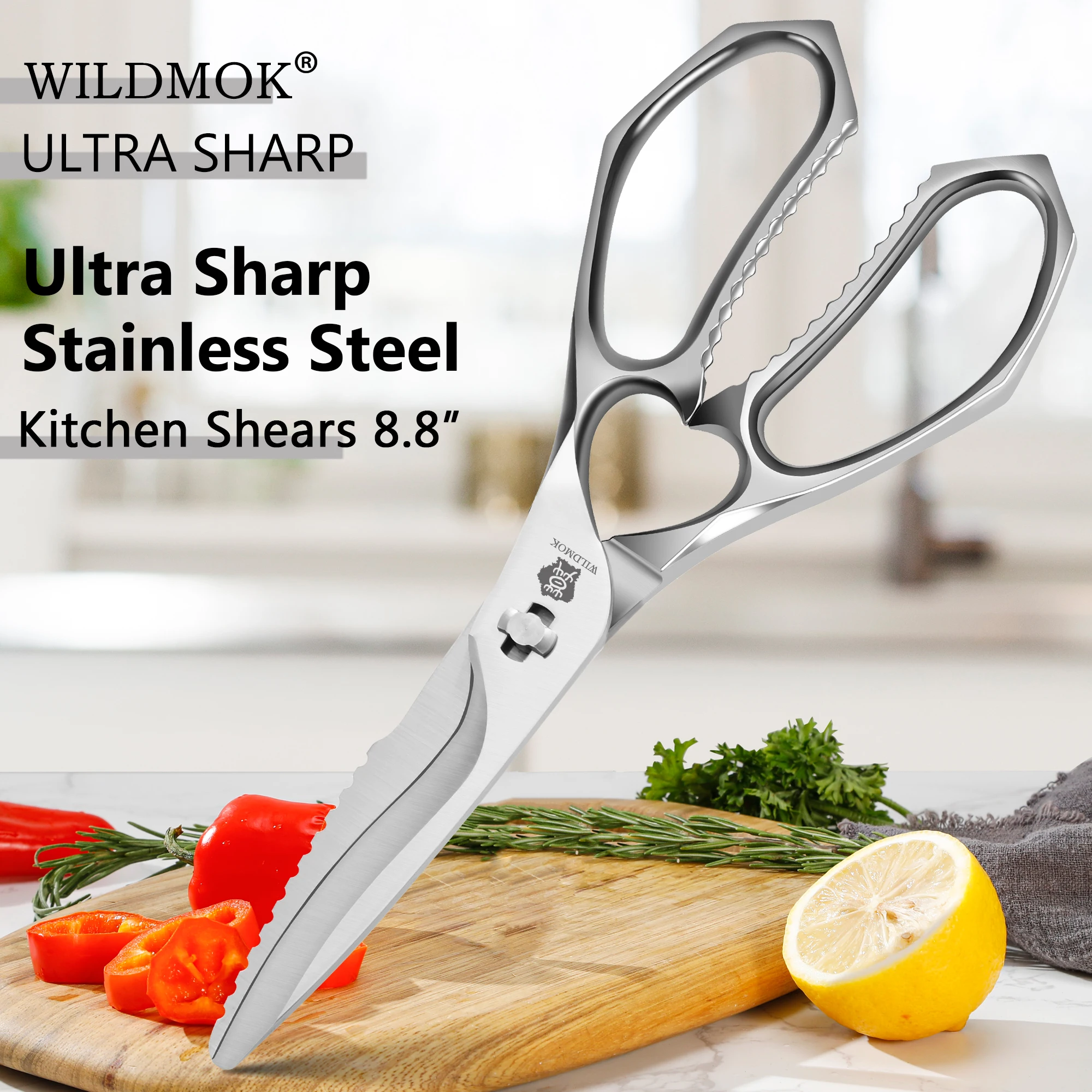 WILDMOK Profession Stainless Seel Poultry Shears Meat Fish Vegetables 5CR15MOV Steel Multifunctional Kitchen Scissors
WILDMOK Profession Stainless Seel Poultry Shears Meat Fish Vegetables 5CR15MOV Steel Multifunctional Kitchen Scissors