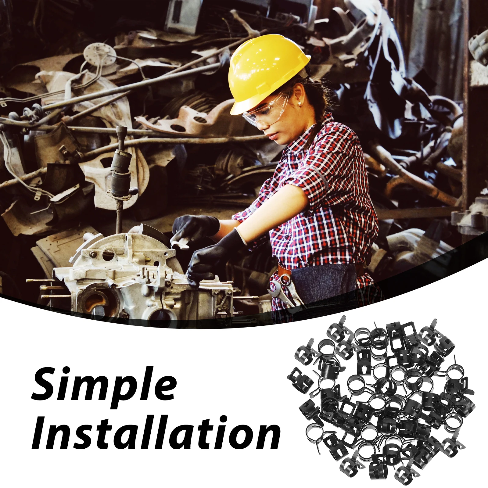 50 шт. хомуты для шлангов, зажимы для топливопровода, хомут для труб, обруч, пружинные крепления, 65 мн, марганцевая сталь, черный, устойчивый к коррозии, широкое применение 
50 шт. хомуты для шлангов, зажимы для топливопровода, хомут для труб, обруч, пружинные крепления, 65 мн, марганцевая сталь, черный, устойчивый к коррозии, широкое применение