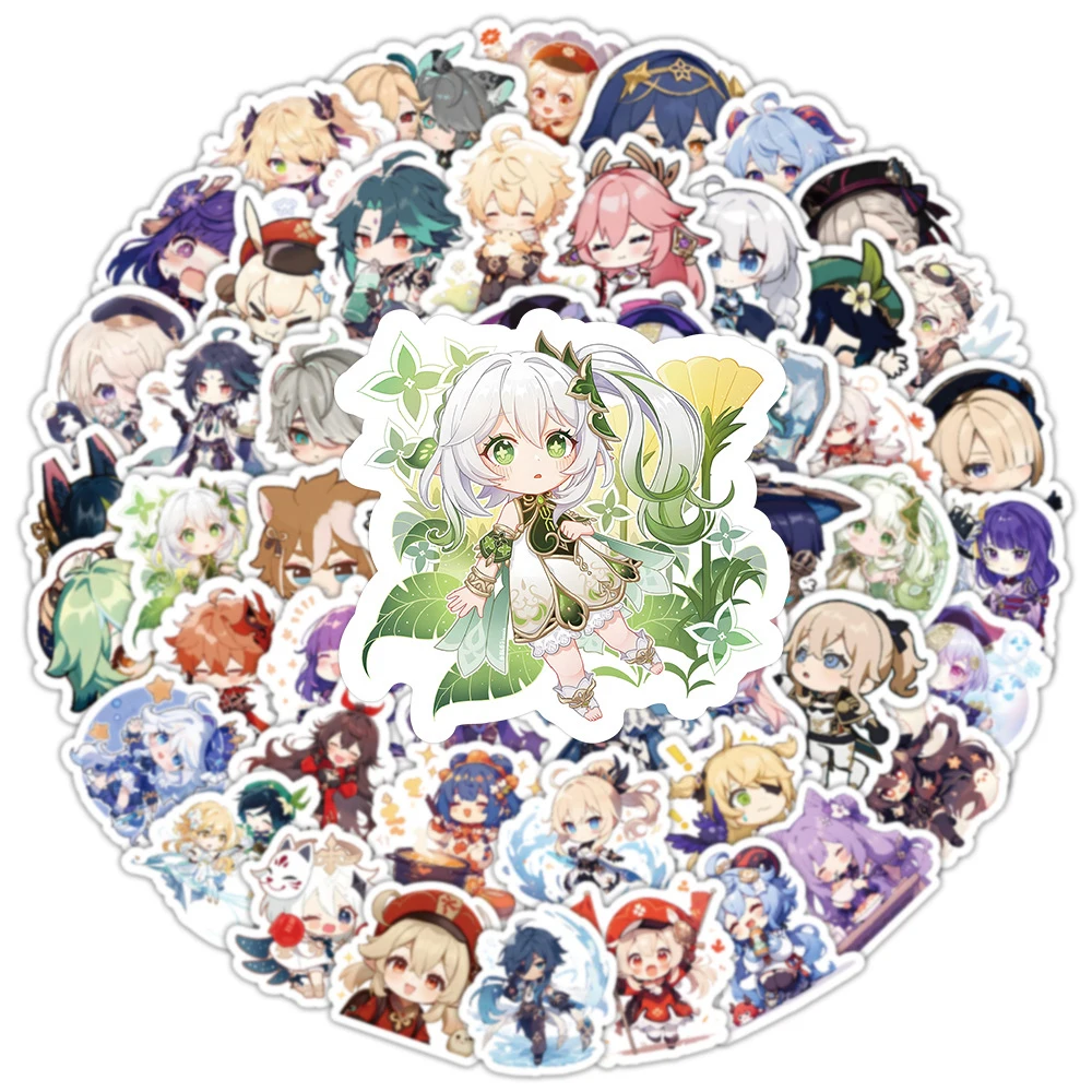 10/30/50/100pcs Kawaii Genshin Impact Cartoon Stickers Cute Anime Game Decals DIY Water Bottle Notebook Phone Sticker Kids Toy
10/30/50/100pcs Kawaii Genshin Impact Cartoon Stickers Cute Anime Game Decals DIY Water Bottle Notebook Phone Sticker Kids Toy