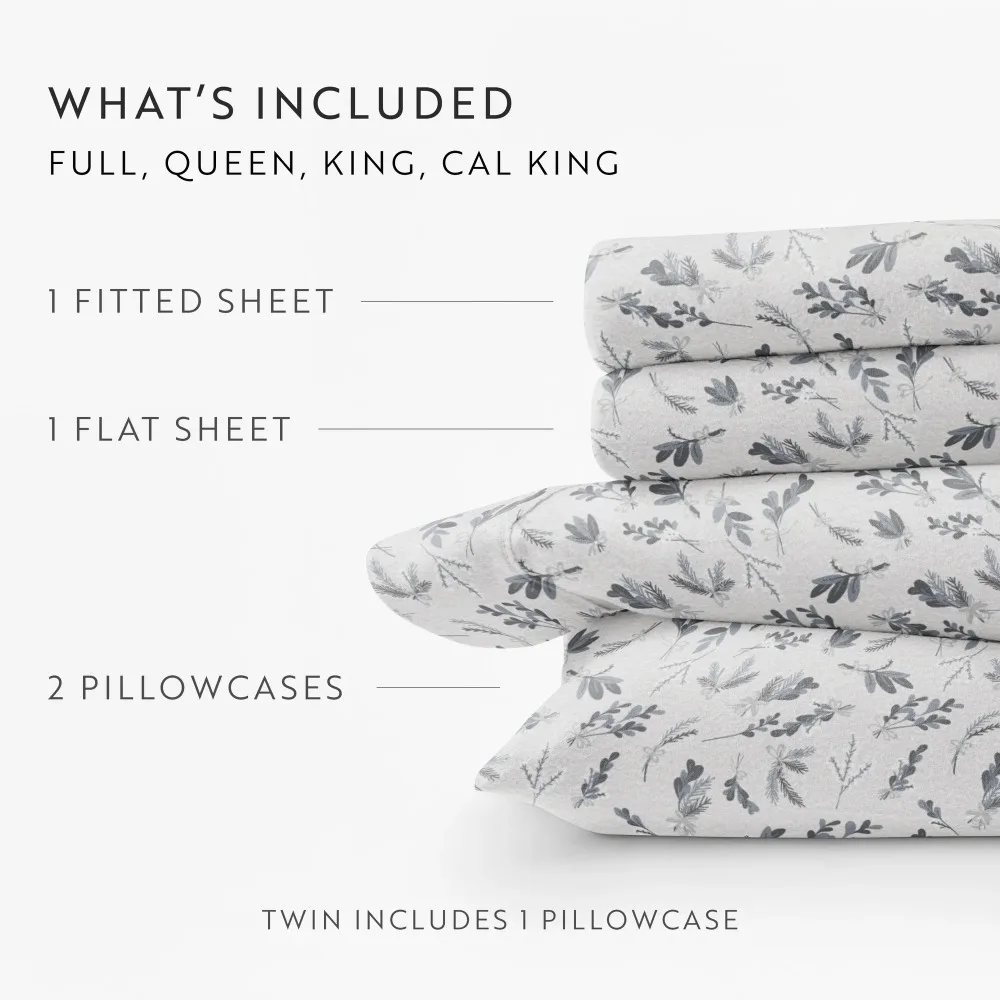 Light Gray Botanical 4 Piece 100% Cotton Flannel Deep Pocket Sheet Set, Queen, by
Light Gray Botanical 4 Piece 100% Cotton Flannel Deep Pocket Sheet Set, Queen, by