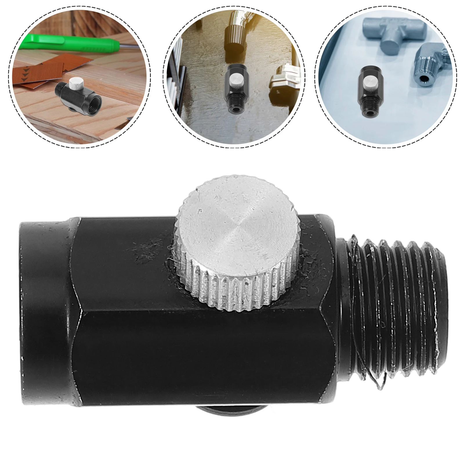 Adjustable Pneumatic Fitting Airflow Pressure Regulator For Air Tools Speed Control Compact Lightweight Air Valve Fitting 
Adjustable Pneumatic Fitting Airflow Pressure Regulator For Air Tools Speed Control Compact Lightweight Air Valve Fitting