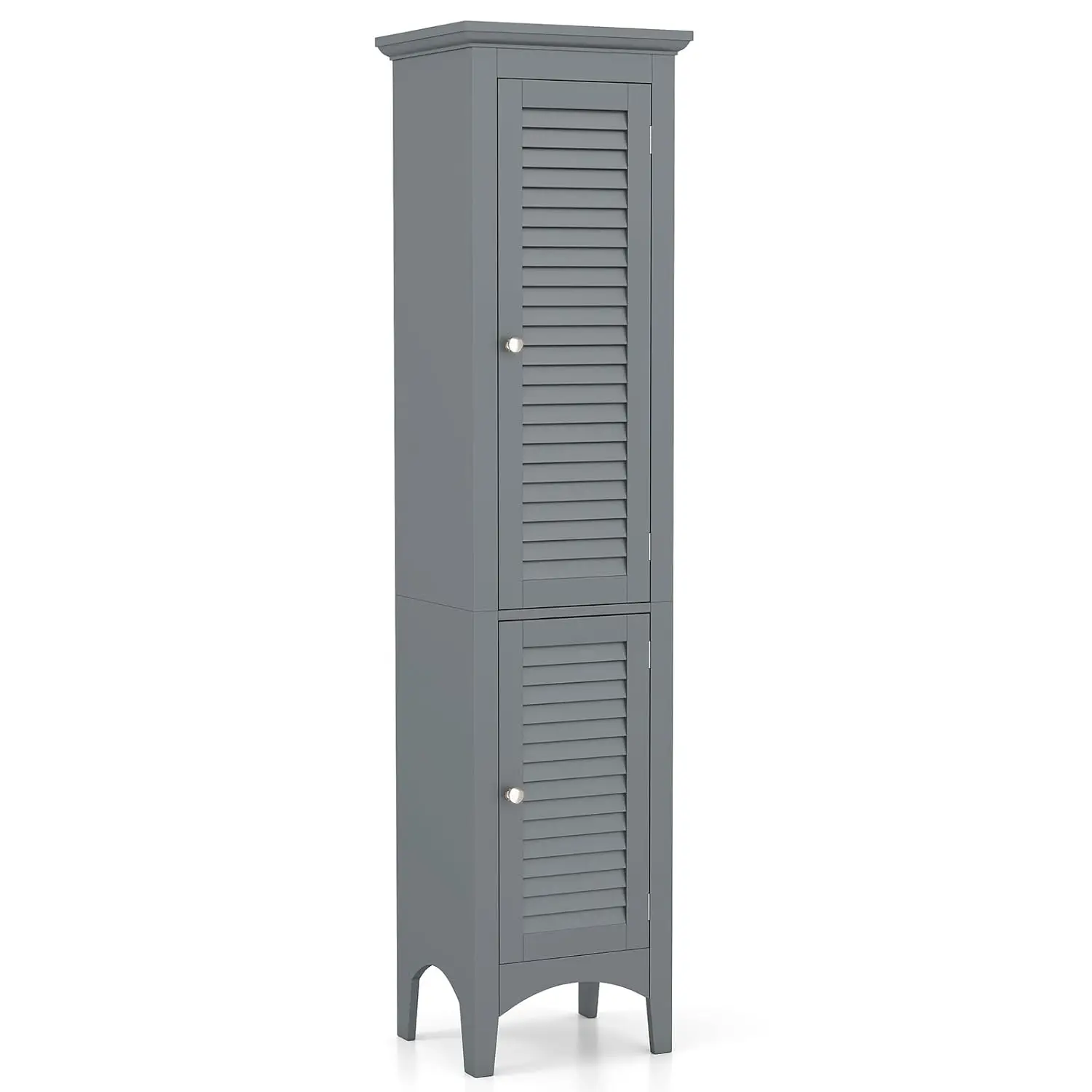 63” Tall Bathroom Cabinet, Narrow Floor Cabinet w/ 2 Louvered Doors & Adjustable Shelf, Elevated Legs &, Customized
63” Tall Bathroom Cabinet, Narrow Floor Cabinet w/ 2 Louvered Doors & Adjustable Shelf, Elevated Legs &, Customized