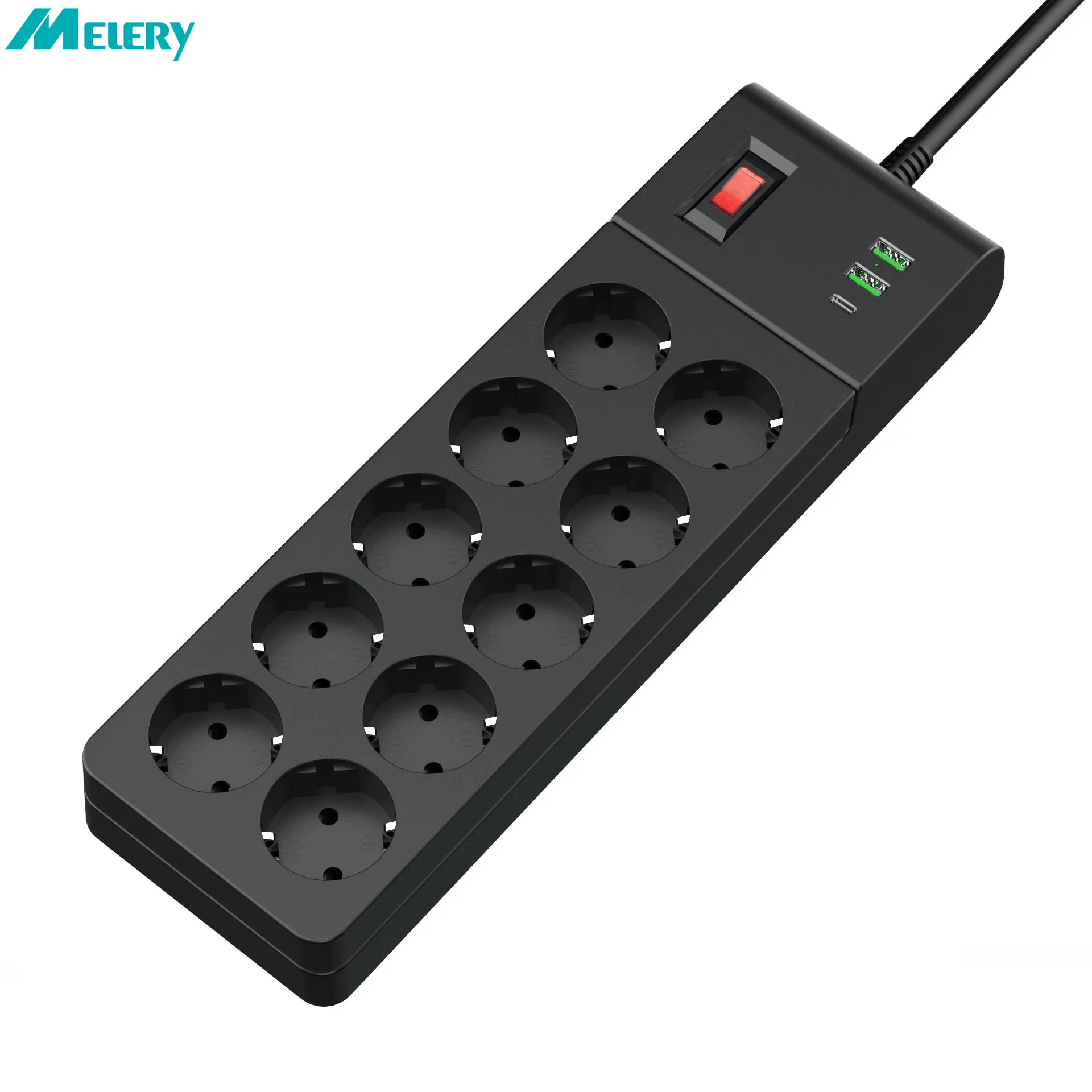 Melery Power Strip Multiple Socket 10 Way Slots Plug Electrical Outlets USB Charge Ports EU Switch 2m Extension Cord Home Office
Melery Power Strip Multiple Socket 10 Way Slots Plug Electrical Outlets USB Charge Ports EU Switch 2m Extension Cord Home Office