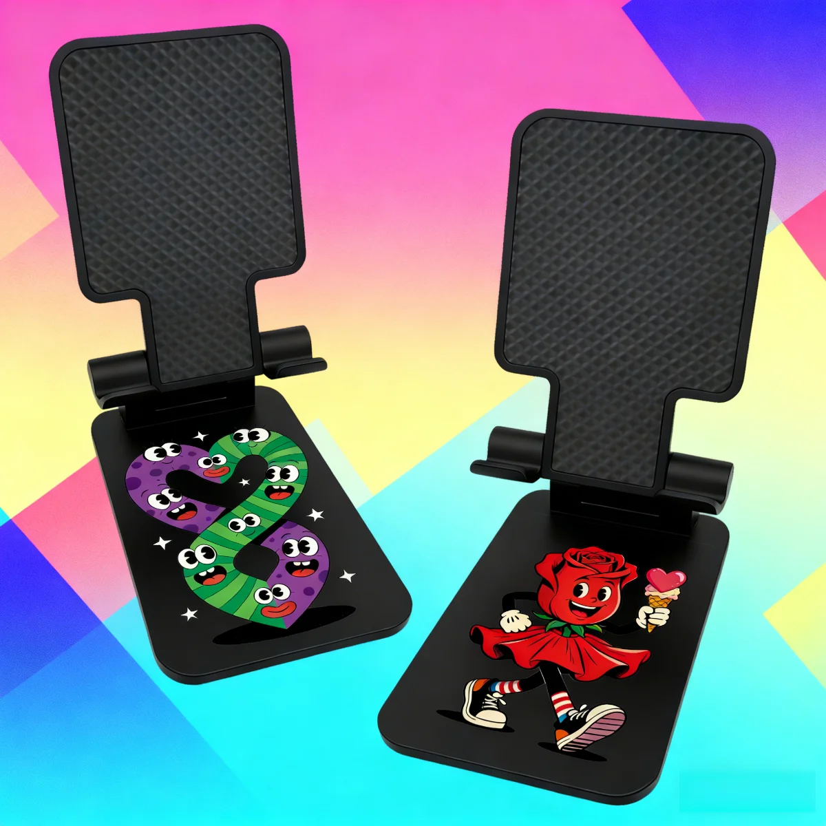 Черная подставка для телефона из 2 предметов с карманной подставкой для телефона с розовым узором ко Дню святого Валентина, регулируемой настольной подставкой
Черная подставка для телефона из 2 предметов с карманной подставкой для телефона с розовым узором ко Дню святого Валентина, регулируемой настольной подставкой