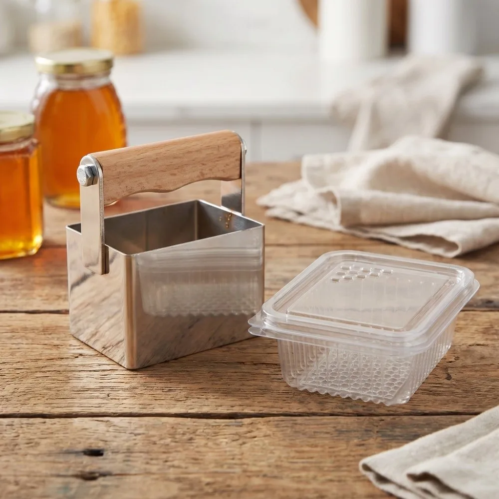 Stainless Steel Comb Honey Cutter Wooden Handle Square Shaped Honeycomb Cutter Durable Plastic Honey Cutting Tool
Stainless Steel Comb Honey Cutter Wooden Handle Square Shaped Honeycomb Cutter Durable Plastic Honey Cutting Tool