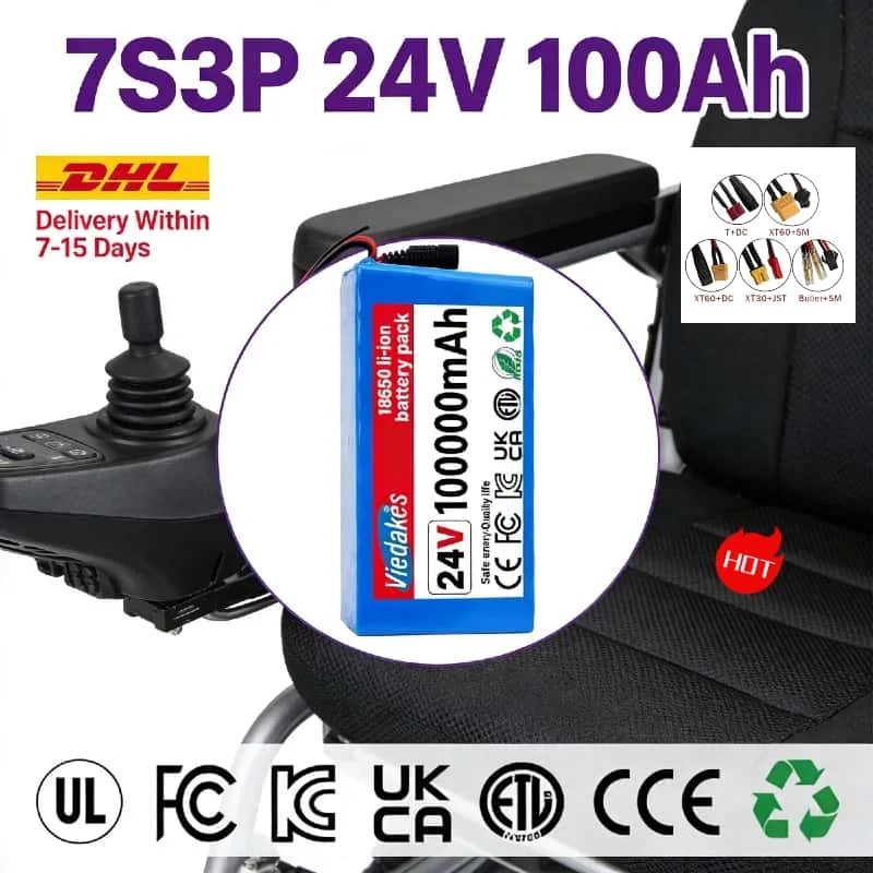 High - Efficiency!✅Premium 7S3P 24V 100Ah 18650 Li-ion Battery Pack Rechargeable Deep Cycle for Electric Bicycle Mountain E-Bike
High - Efficiency!✅Premium 7S3P 24V 100Ah 18650 Li-ion Battery Pack Rechargeable Deep Cycle for Electric Bicycle Mountain E-Bike