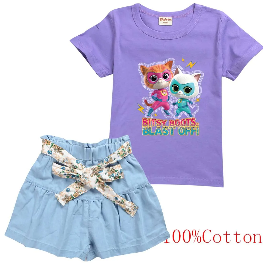 Superkitties Clothes Kids Short Sleeve T-shirt and Big Bow Skirts 2pcs Set Baby Girls Princess Outfits Children's Sets
Superkitties Clothes Kids Short Sleeve T-shirt and Big Bow Skirts 2pcs Set Baby Girls Princess Outfits Children's Sets