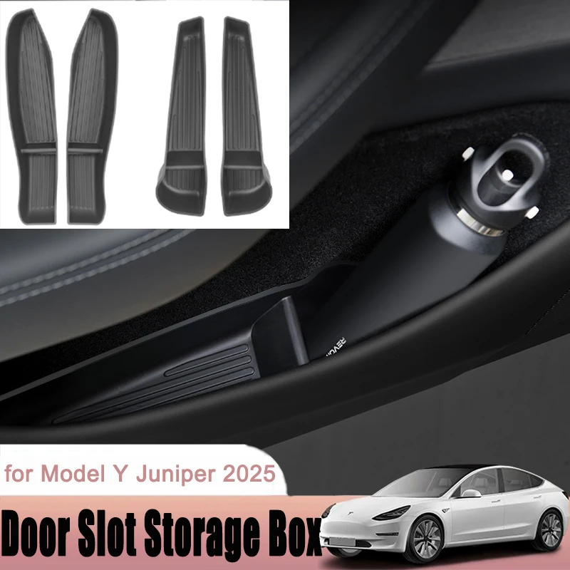 Для Tesla Model Y Lunch/Juniper 2025 TPE 4 шт. ящик для хранения дверей автомобиля, органайзер, лотки, водонепроницаемые дверные слоты, аксессуары для хранения автомобиля
Для Tesla Model Y Lunch/Juniper 2025 TPE 4 шт. ящик для хранения дверей автомобиля, органайзер, лотки, водонепроницаемые дверные слоты, аксессуары для хранения автомобиля