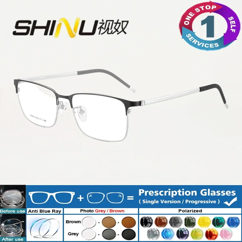 SHINU прогрессивные мультифокальные очки для чтения для пресбиопии, очки с блокировкой синего света, линзы по рецепту, мужские очки на заказ для близорукости
SHINU прогрессивные мультифокальные очки для чтения для пресбиопии, очки с блокировкой синего света, линзы по рецепту, мужские очки на заказ для близорукости
