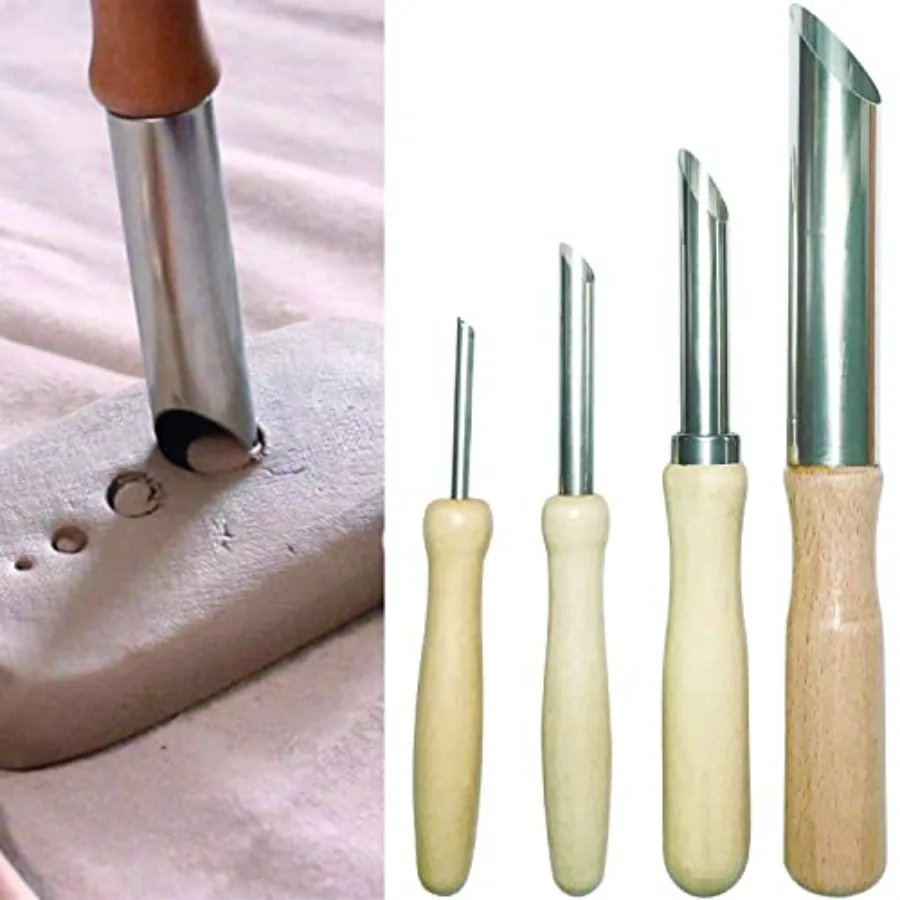 LYMGS Clay Circular Hole Cutter Tool Set Wood Handle Stainless Steel Round Hole Cutter for Pottery Sculpture DIY Clay Modeling
LYMGS Clay Circular Hole Cutter Tool Set Wood Handle Stainless Steel Round Hole Cutter for Pottery Sculpture DIY Clay Modeling
