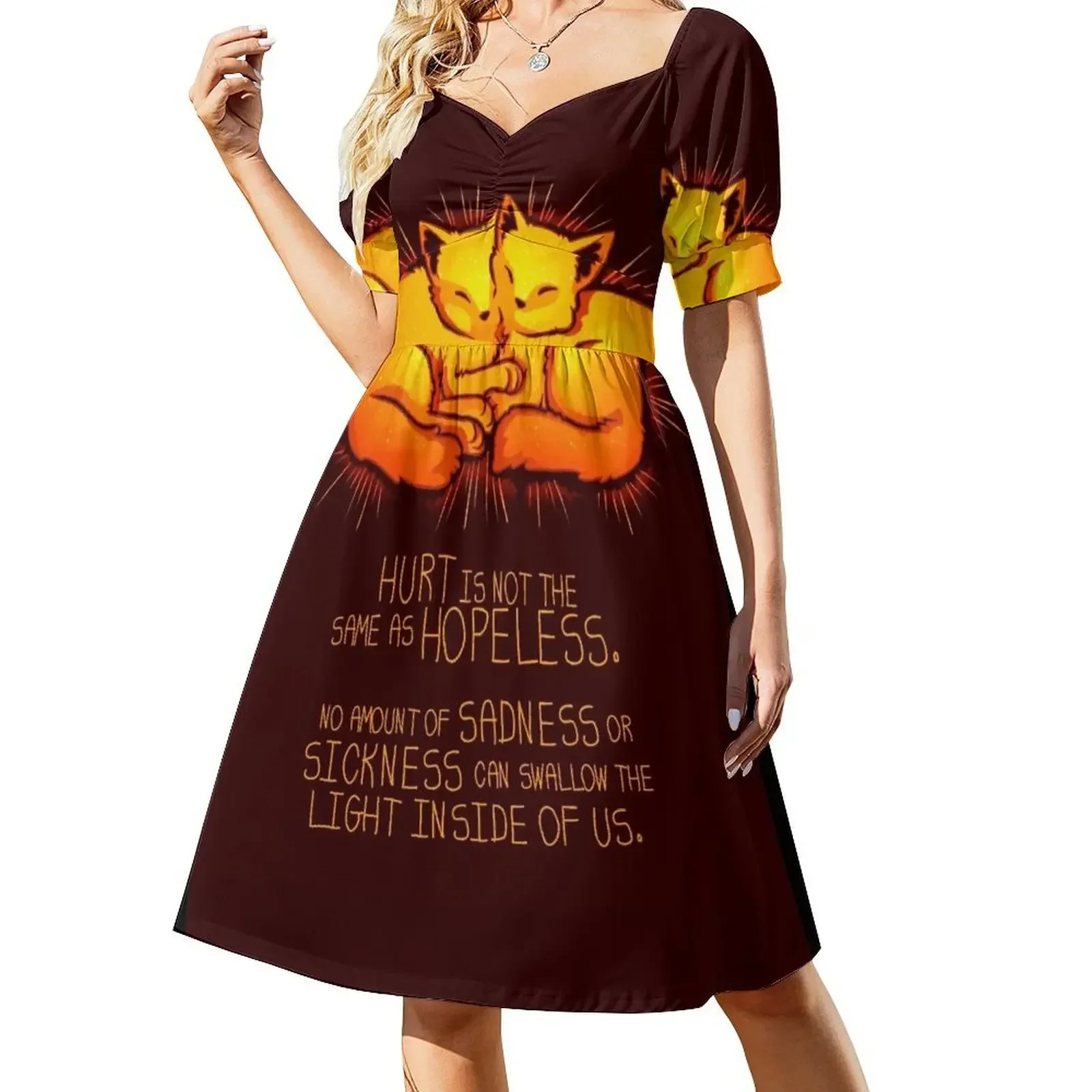 Hurt is not the Same as Hopeless Golden Glowing Kittens Short-Sleeved Dress Dress for girls Women's summer skirt Dress
Hurt is not the Same as Hopeless Golden Glowing Kittens Short-Sleeved Dress Dress for girls Women's summer skirt Dress