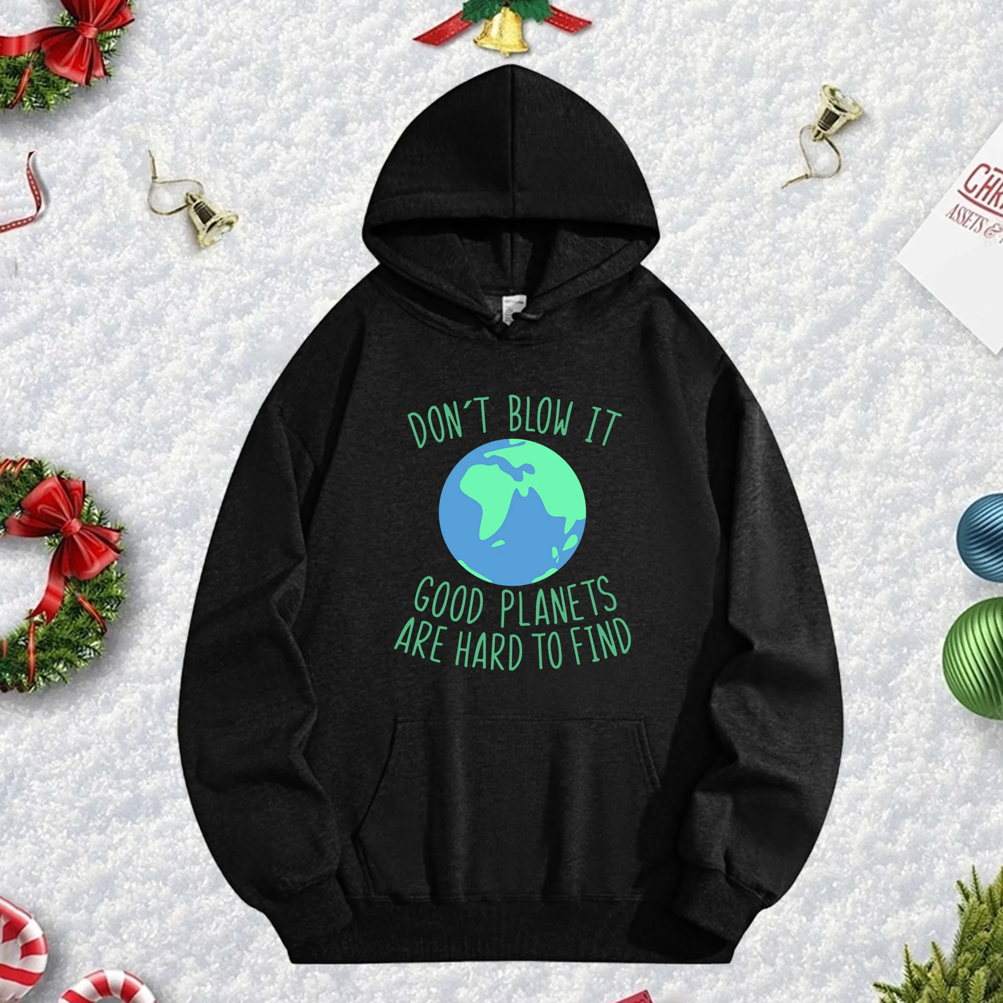 Черная толстовка с капюшоном Good Planets 270 г для мужчин и женщин, уютный флисовый пуловер большого размера для осенне-зимнего рождественского сезона
Черная толстовка с капюшоном Good Planets 270 г для мужчин и женщин, уютный флисовый пуловер большого размера для осенне-зимнего рождественского сезона