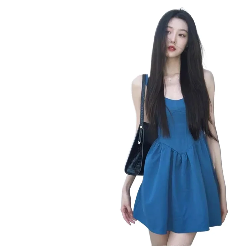 Women'S Fashionable Solid Color Sleeveless Casual Sports Short Strap Dress Elegant Dresses For Women Vestidos De Mujer платье
Women'S Fashionable Solid Color Sleeveless Casual Sports Short Strap Dress Elegant Dresses For Women Vestidos De Mujer платье