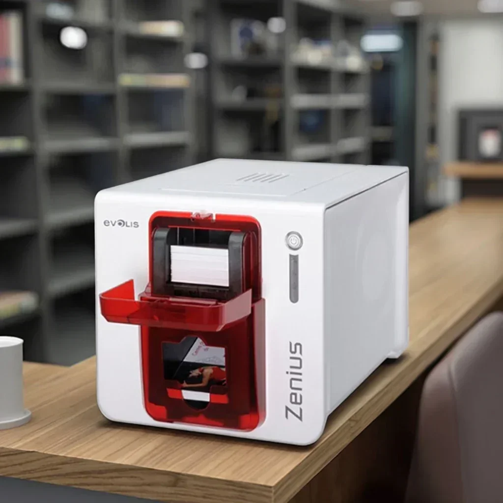 New Evolis Zenius Self-Service Terminal Stock ID Card Printer with Built-in Features
New Evolis Zenius Self-Service Terminal Stock ID Card Printer with Built-in Features