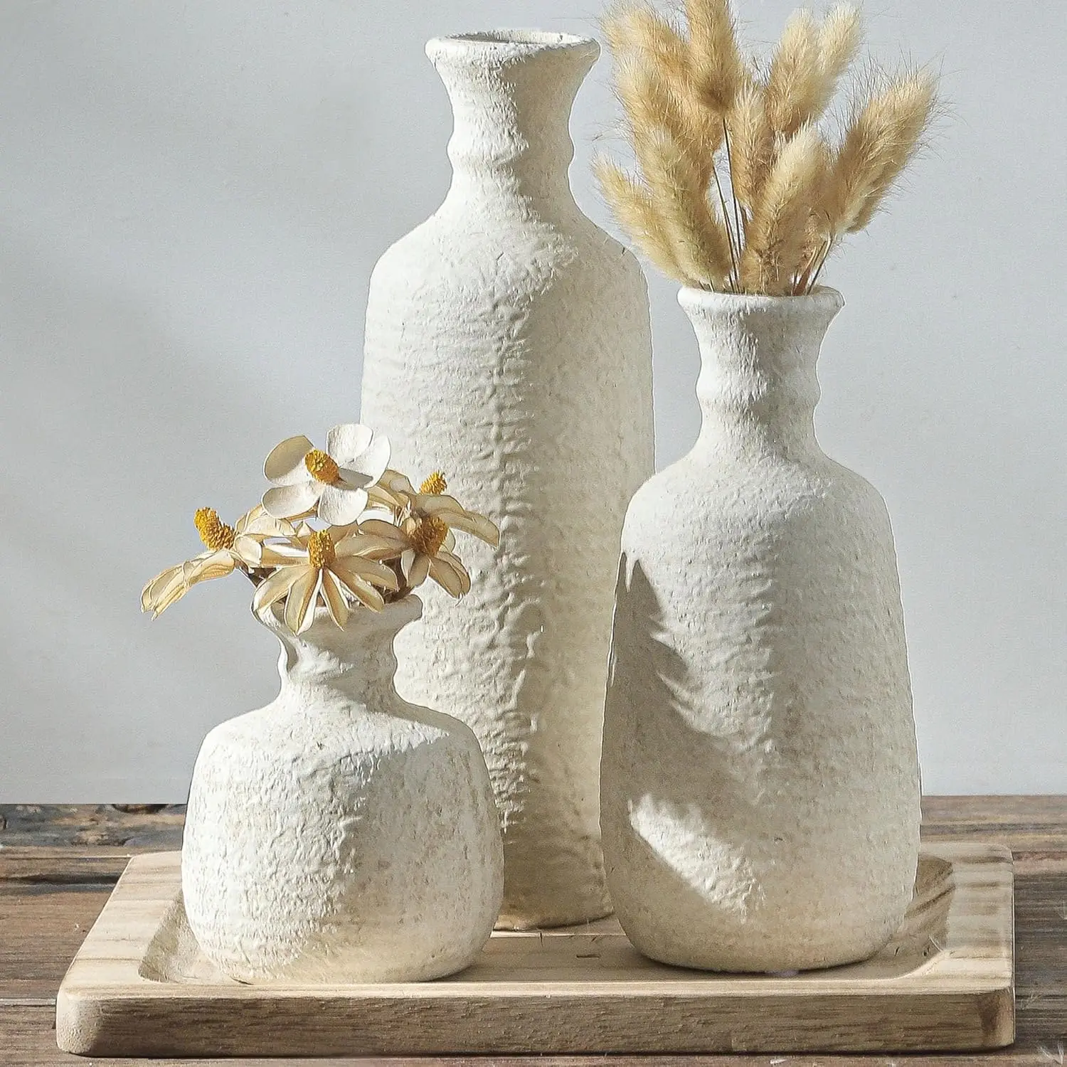 Ceramic Vase Set of 3, Neutral Rustic Vases Home Decor Farmhouse Decorative Vase Whitewashed Pottery Decor Boho Modern f
Ceramic Vase Set of 3, Neutral Rustic Vases Home Decor Farmhouse Decorative Vase Whitewashed Pottery Decor Boho Modern f