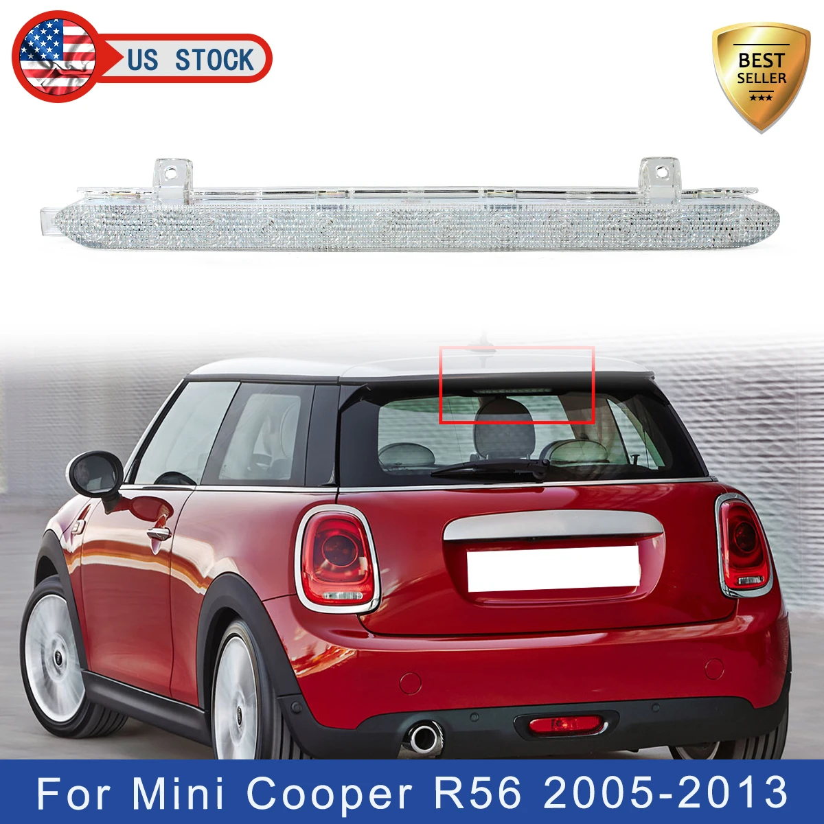 LED Rear 3rd Third Brake Light Lamp For Mini Cooper Hatchback R56 2006-2013
LED Rear 3rd Third Brake Light Lamp For Mini Cooper Hatchback R56 2006-2013