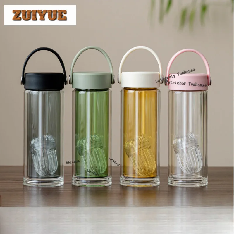 310ml High Borosilicate Glass Double-layer Tea Tumbler Transparent Tea-water Separation Cup With Lid Filter Sealing Tea Bottle
310ml High Borosilicate Glass Double-layer Tea Tumbler Transparent Tea-water Separation Cup With Lid Filter Sealing Tea Bottle