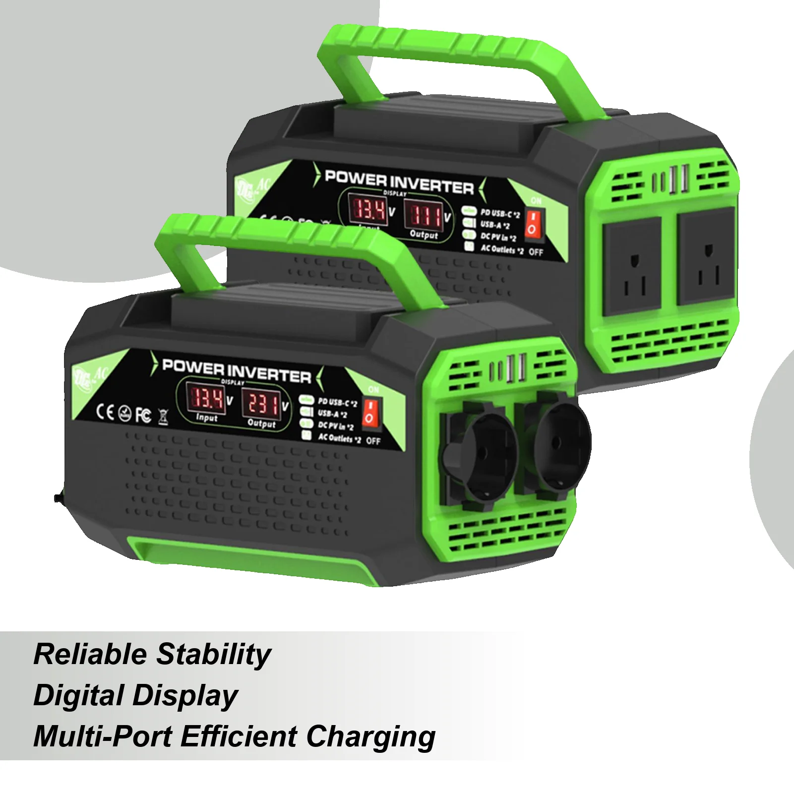 Car Inverter 300W Car Voltage Converter Inverter Digital Display Charger With 2 Sockets 4 USB Ports Plug Outlet For Driving
Car Inverter 300W Car Voltage Converter Inverter Digital Display Charger With 2 Sockets 4 USB Ports Plug Outlet For Driving