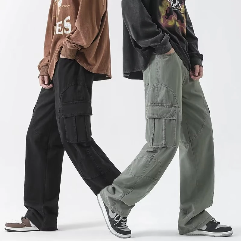2023 Spring New Men's Cargo Pants Trend Retro Straight Casual Pants American Style Fashion Trend Wide Leg Pants
2023 Spring New Men's Cargo Pants Trend Retro Straight Casual Pants American Style Fashion Trend Wide Leg Pants